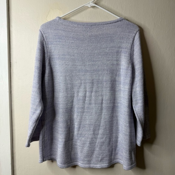 Chicos Purple Metallic Sparkle Pullover Sweater 2 - Picture 4 of 6